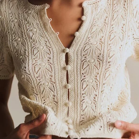 Sezane NWOT Milane top Cream - Picture 3 of 12